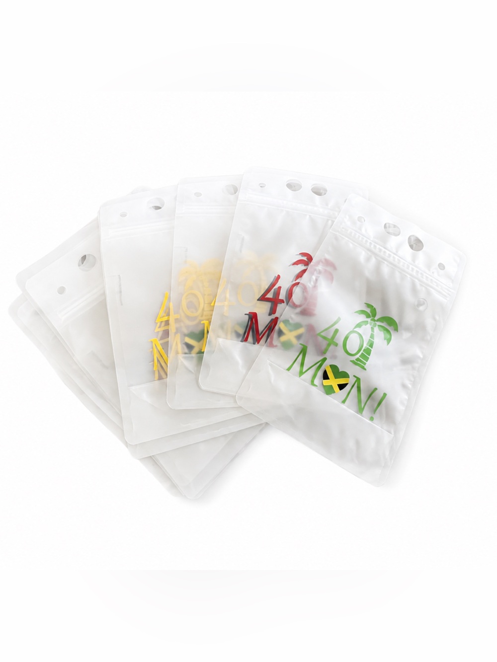 40th Birthday Jamaican Theme Drink Pouches w/ Straws – 14 Count